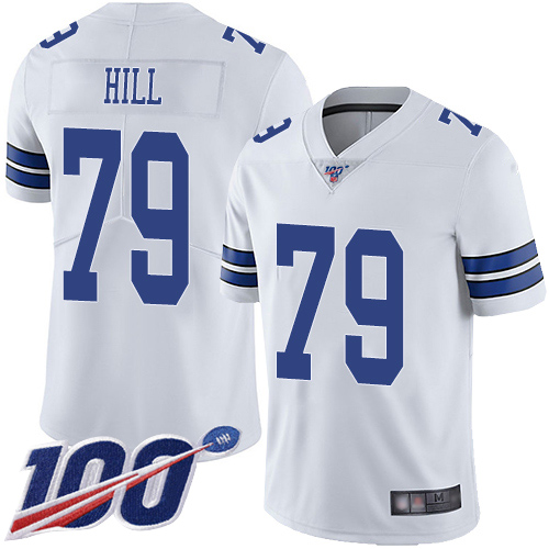 Men Dallas Cowboys Limited White Trysten Hill Road #79 100th Season Vapor Untouchable NFL Jersey